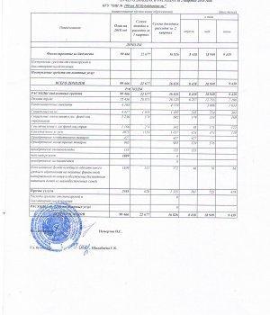 Отчет о доходах и расходах за 2 кв 2018г